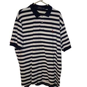Polo by Ralph Lauren Men's Striped Polo Shirt - Black and White
